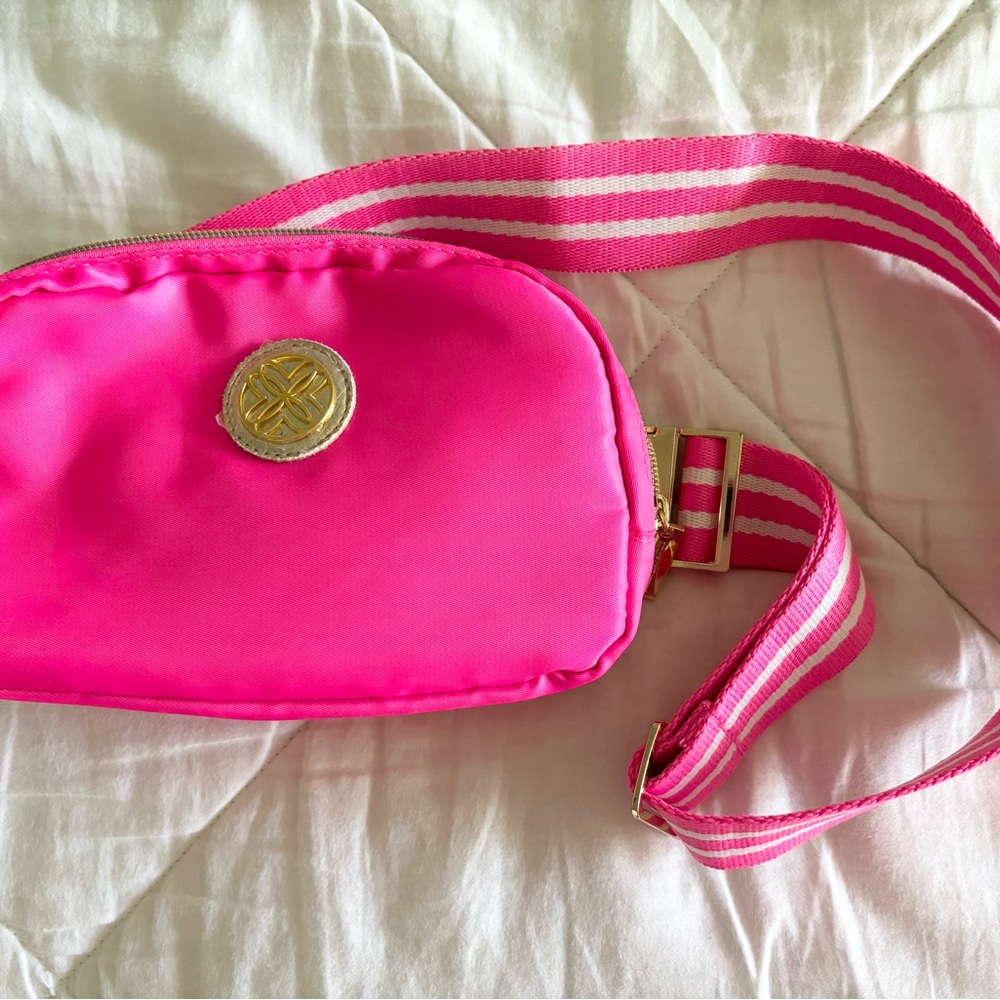 Lilly Pulitzer Jeanie Belt Bag Fanny Pack Crossbody in Roxie Pink
